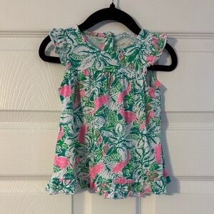 Lilly Pulitzer Girls Cotton Dress with Bloomers 6-12M
